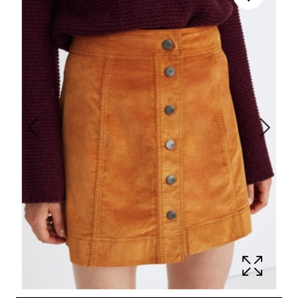 Madewell velvet mini skirt